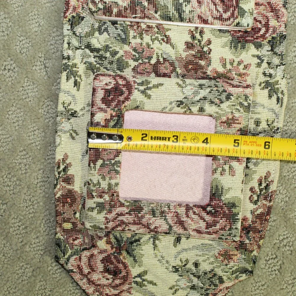 Vtg Mauve Maroon Ivory Fabric Tapestry Hanging 3 Frames Tapestry a 3x3 & (2) 3x5